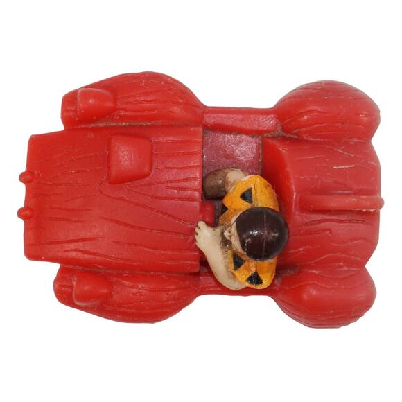 Vintage Fred In Red Car 2" Vehicle - From The Flintstones Movie Toy Vehicle 1994 - Picture 7 of 7